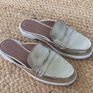 AEROSOLES Salome Slip On Mules Gold Women's